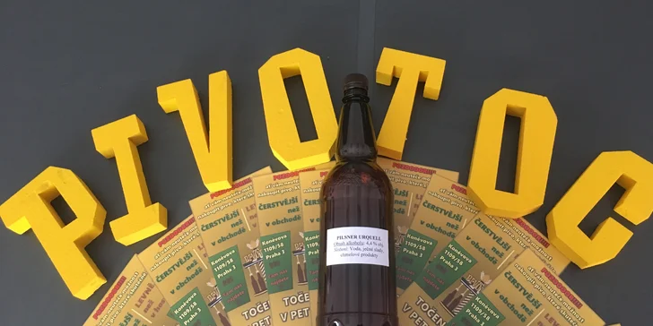 Litr točeného piva v PET láhvi s sebou: plzeň, IPA i Primátor Weizenbier