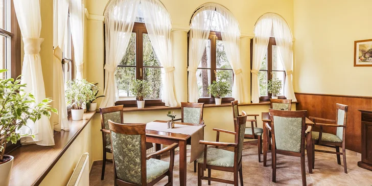 Romantika pro 2 v ceněném penzionu v srdci lázeňského parku vč. wellness