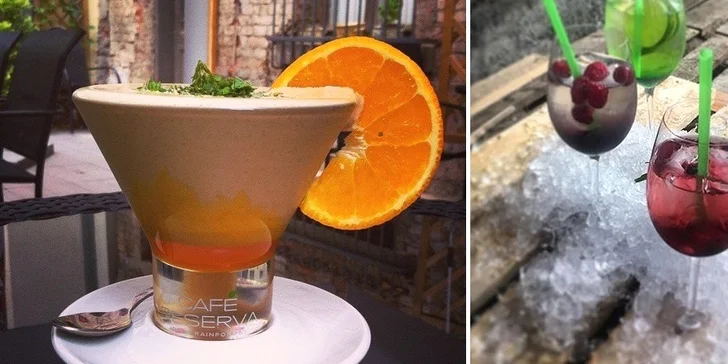 Víkendové osvěžení: 2 nápoje dle výběru - Martini Royal či mražený sorbet