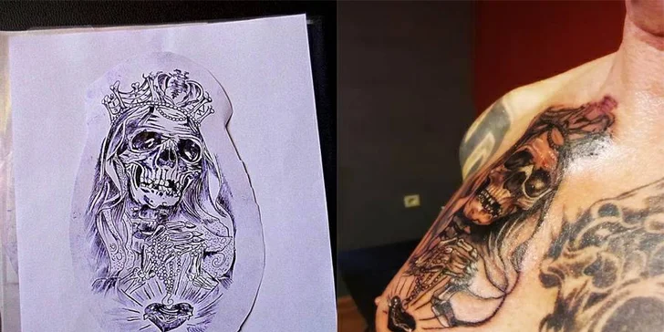 Přinést si můžete svůj vlastní motiv, nebo si na místě vyberete obrázek z katalogu.