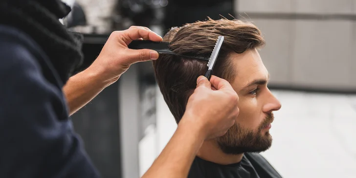 Barberské služby: Moderný pánsky strih, kompletka pre vlasy a bradu alebo Full Combo