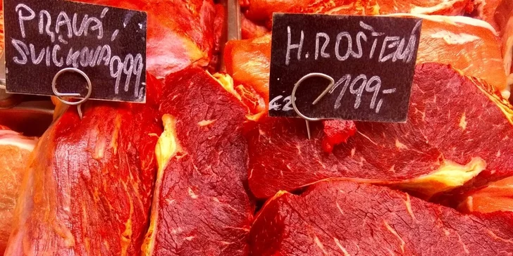 All you can eat degustace steaků, uzenin, líček a dalších mas přímo v řeznictví
