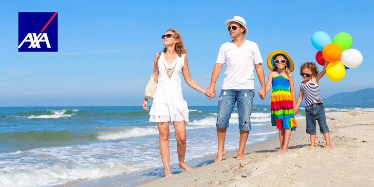 54% sleva na cestovní pojištění AXA pro celou rodinu i jednotlivce