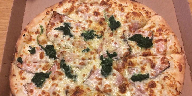 Křupavá pizza s sebou dle výběru: 1 nebo 2 pochoutky, ⌀ 35 nebo 45 cm