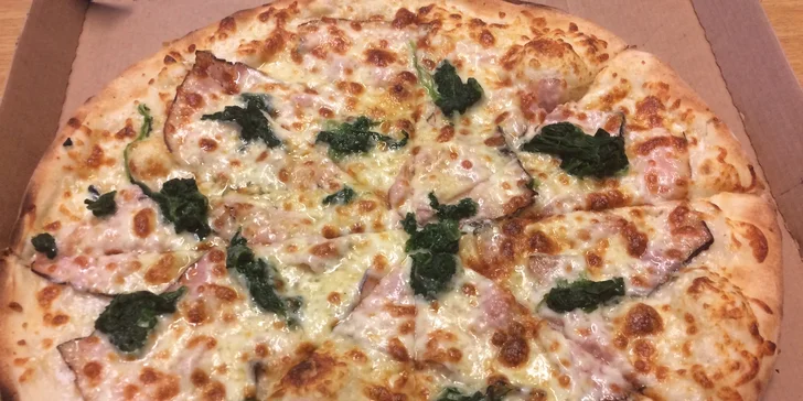 Křupavá pizza s sebou dle výběru: 1 nebo 2 pochoutky, ⌀ 35 nebo 45 cm