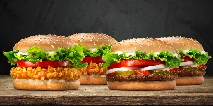 2x Crispy chicken a 2x Whopper Junior nebo Special box v Burger King