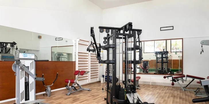 K dispozici je vám i menší fitness centrum.