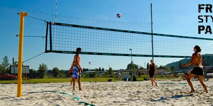 Pronájem kurtu na beach volejbal ve Freestyle Parku Modřany