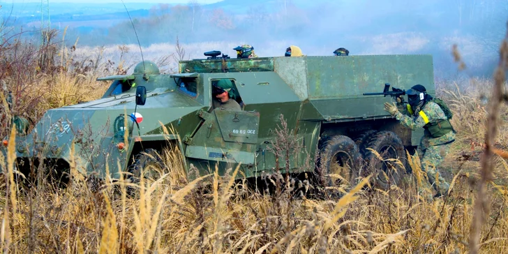 2 hodiny paintballu na vojenské základně Benešov u Prahy