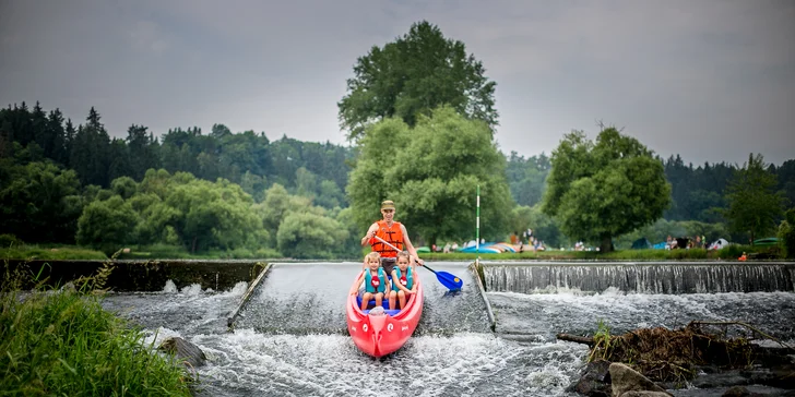 Dvoudenní sjezd Berounky na kánoích nebo raftech