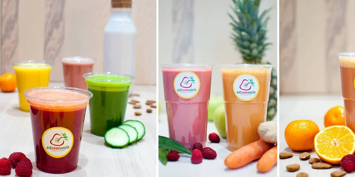 Dvě lahodná smoothie dle výběru, která si můžete vzít i s sebou