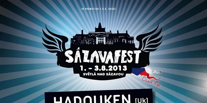 Vstupenka na všechny tři dny festivalu Sázavafest