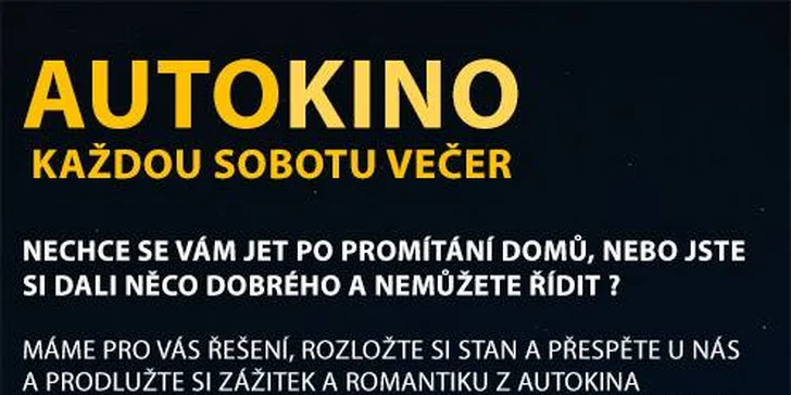 Romance pod noční oblohou: vstupenky do autokina pro 1, 2 i partu