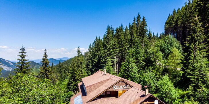 Výjimečný letní pobyt v horské chatě v Nízkých Tatrách s polopenzí pro dva