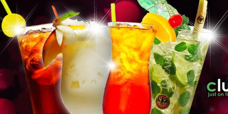99 Kč za DVA koktejly v ostravském Clubu 77. Vybírejte z Cuba Libre, Sex on the Beach, Piña Colada nebo pěti druhů Mojita se slevou 50 %.
