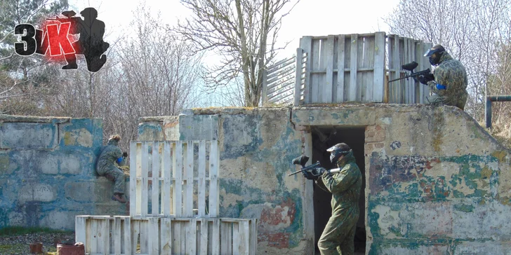 Paintball v areálu bývalé raketové základny až pro 10 hráčů