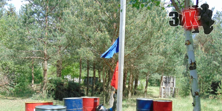 Paintball v areálu bývalé raketové základny až pro 10 hráčů