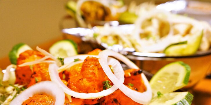 3chodové indické menu pro dva: masové nebo vegetariánské podle výběru