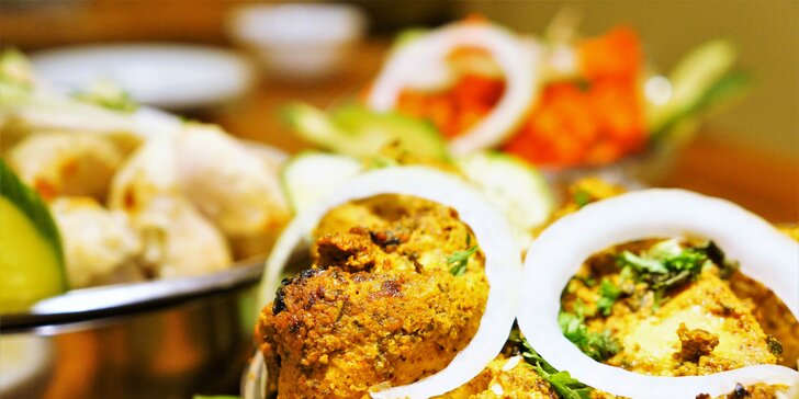 Tříchodové indické menu pro 2: vege nebo masové poskládané podle vás