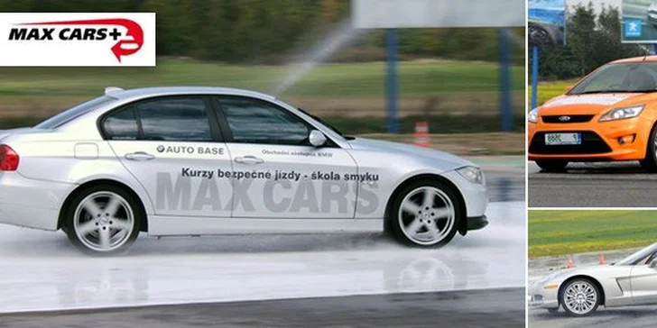 1740 Kč za celodenní Školu smyku s MAX CARS Plus! Naučte se zkrotit automobil v krizových situacích a dostaňte se z každé šlamastyky se slevou 50 %.