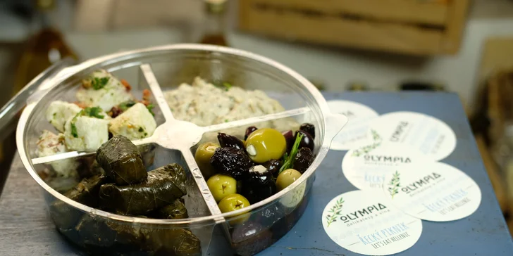 Řecké delikatesy a 20% sleva na další nákup: olivy, sýry, sušená rajčata i ovoce