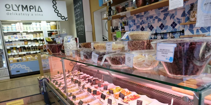 Řecké delikatesy a 20% sleva na další nákup: olivy, sýry, sušená rajčata i ovoce