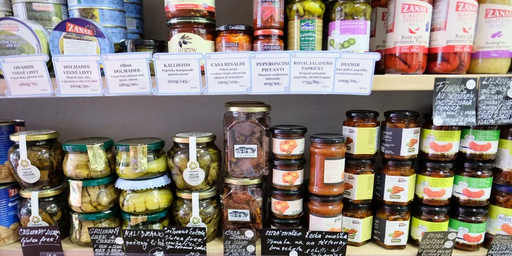 Řecké delikatesy a 20% sleva na další nákup: olivy, sýry, sušená rajčata i ovoce