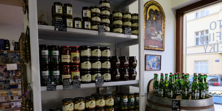 Řecké delikatesy a 20% sleva na další nákup: olivy, sýry, sušená rajčata i ovoce