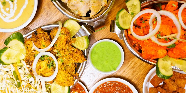 Tříchodové indické menu pro 2 osoby: vege nebo masové poskládané podle vás