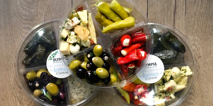 Řecké delikatesy a 20% sleva na další nákup: olivy, sýry, sušená rajčata i ovoce