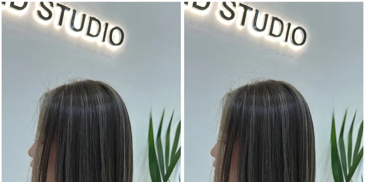 V ceně je mytí, střih, foukaná a závěrečný styling.