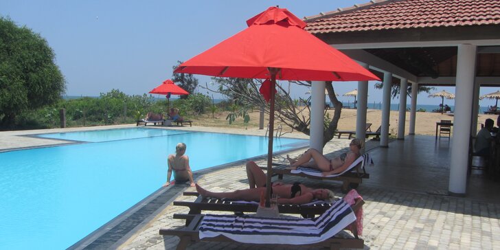 Plážový resort na Srí Lance: apartmány u moře, bazén, snídaně, český delegát