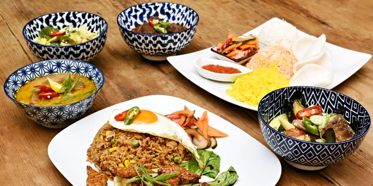 Indonéské degustační menu i speciální Rijsttafel aneb rýžový stůl pro 4 osoby