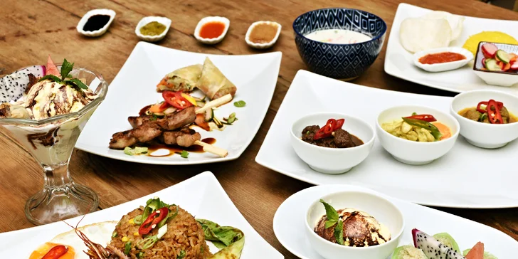 Indonéské degustační menu i speciální Rijsttafel aneb rýžový stůl pro 4 osoby