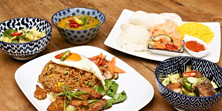 Indonéské degustační menu i speciální Rijsttafel aneb rýžový stůl pro 4 osoby