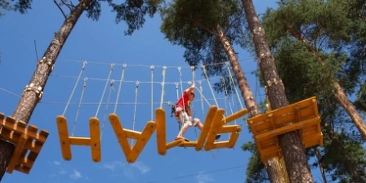 90minutové vstupy do lanových parků