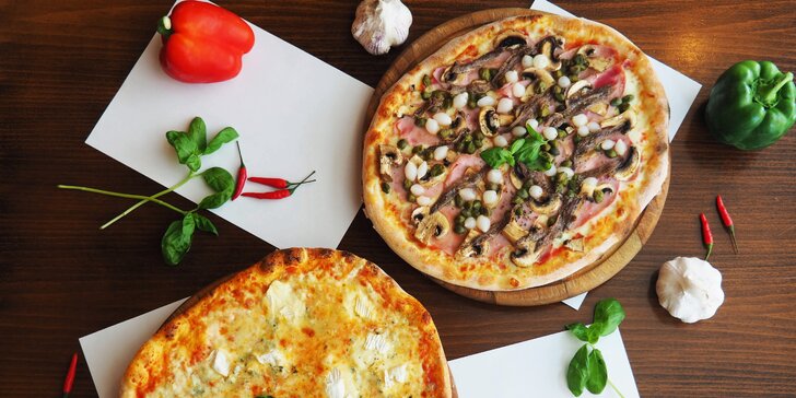 Vyberte si pizzu podle chuti: průměr 32 cm, výběr z celého pizza menu