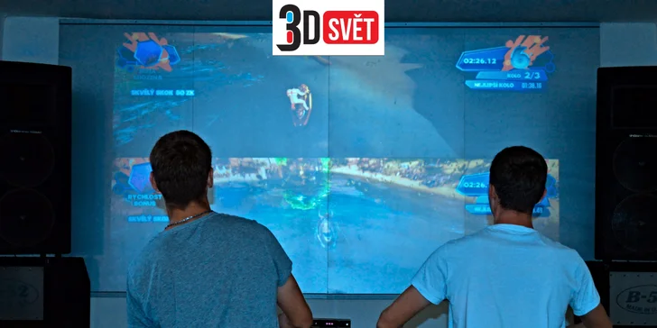 Virtuální realita a závodní RedBull sedačky s 3D obrazem