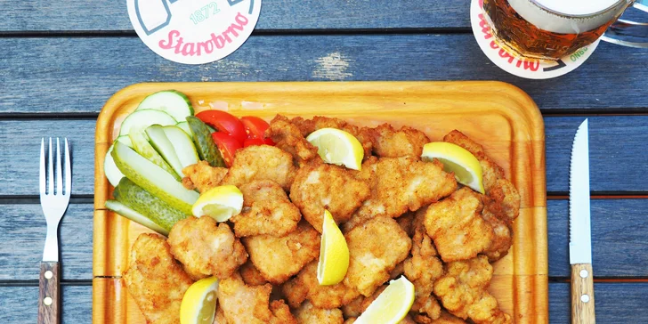 Fošna kuřecích a vepřových řízečků: 1,5 nebo 3 kg masa pro celou partu