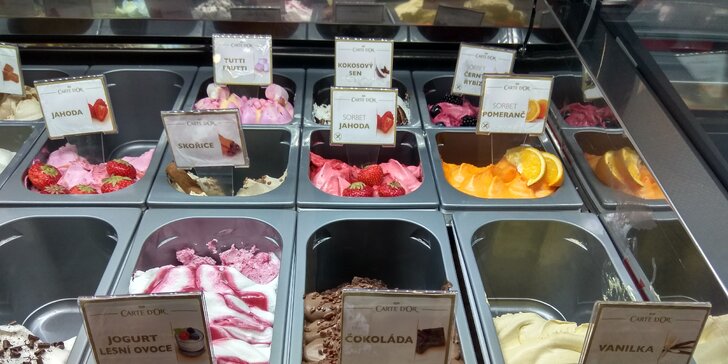 Lahodné osvěžení ve Vaňkovce: zmrzlina či sorbet Carte d'Or, mnoho druhů