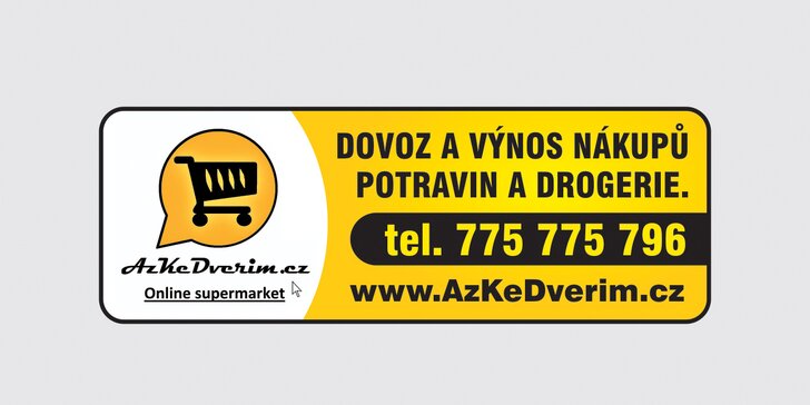 Poukaz v hodnotě 200 Kč na nákup v online supermarketu AzKeDverim.cz