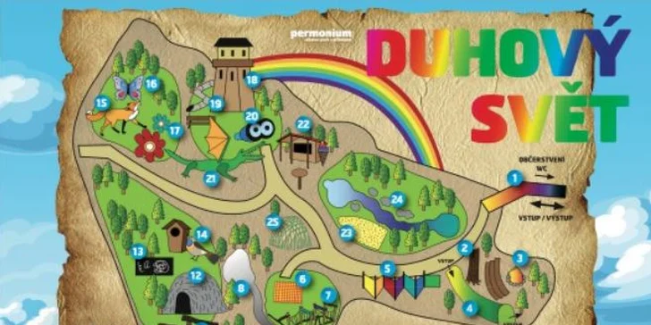 Vstupy do zábavního parku Permonium® nebo Duhového světa