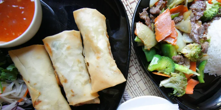 Asijské 3chodové menu pro 1 či 2 osoby: pestrá nabídka včetně krevet