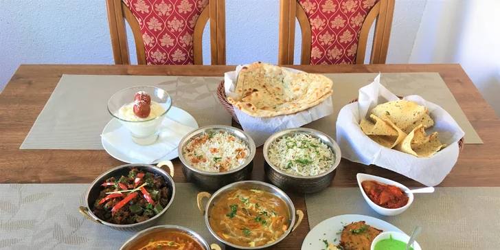 Masové nebo vegetariánské degustační menu v indické restauraci pro 2 osoby
