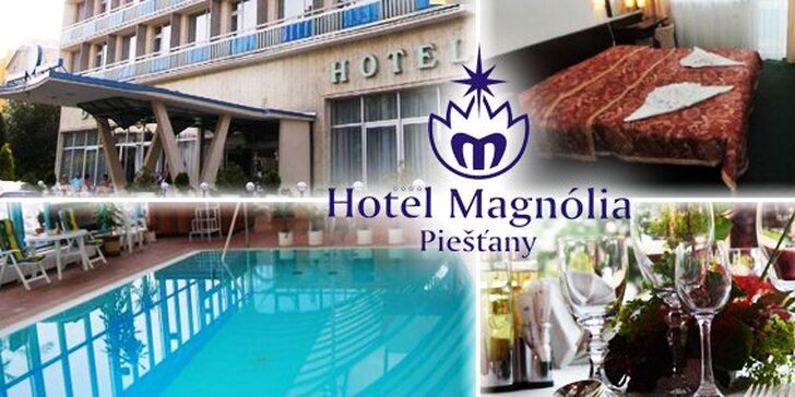 2690 Kč za dvě noci pro DVA v hotelu Magnólia v Piešťanech! Dovolená ve slovenských lázních, polopenze i volný vstup do bazénu se slevou 51 %.