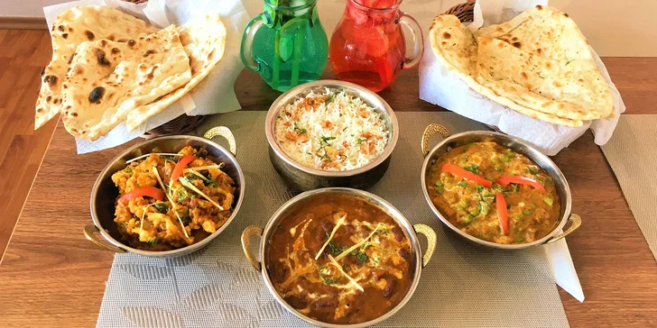 Vegetariánské či kuřecí indické menu: Rajma Masala i South Indian Chi Masala