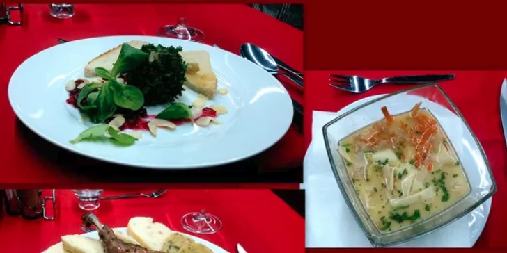 Svatomartinské menu: dozlatova pečené stehno, červené zelí, paštička, kaldoun i perník