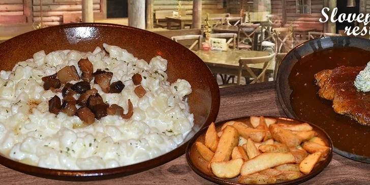 Bryndzové halušky alebo pastiersky steak v pravej Slovenskej reštaurácii