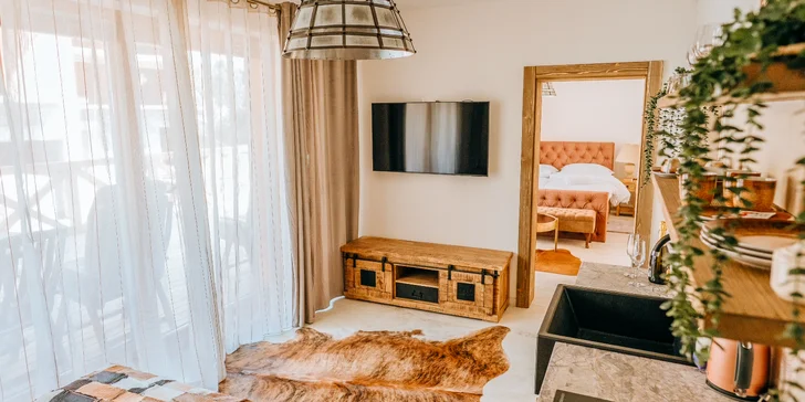 Apartmány sa pýšia útulným interiérom zariadeným s dôrazom na detail (Apartmán Chalet C)