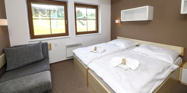 V hotelu vás čeká ubytování se snídaní či polopenzí, případně i wellness.
